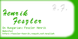 henrik feszler business card
